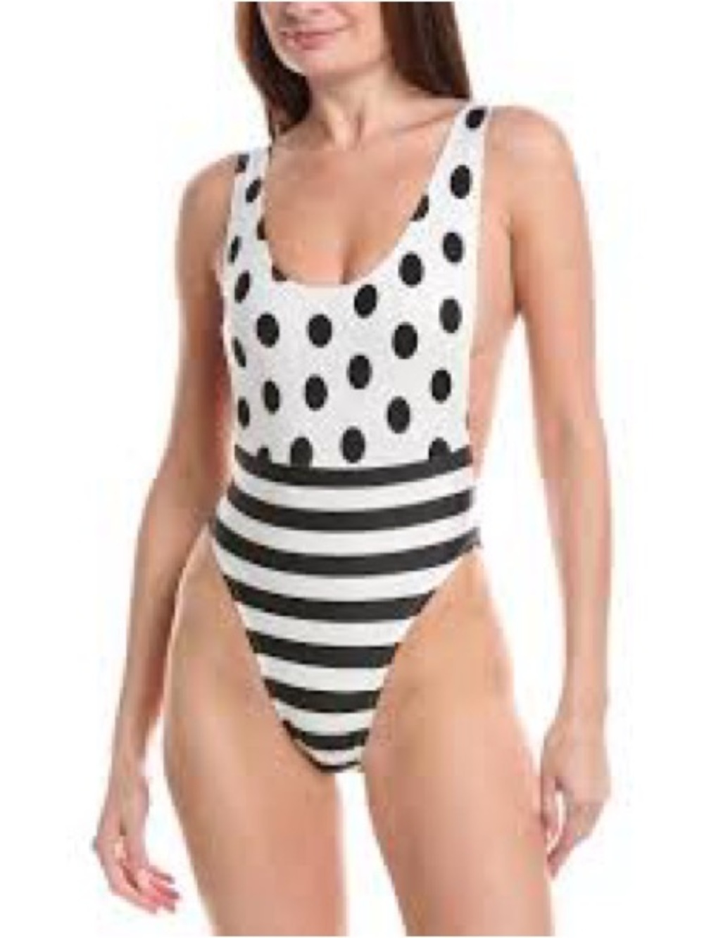 NWT Norma Kamali Spliced Marissa One-Piece